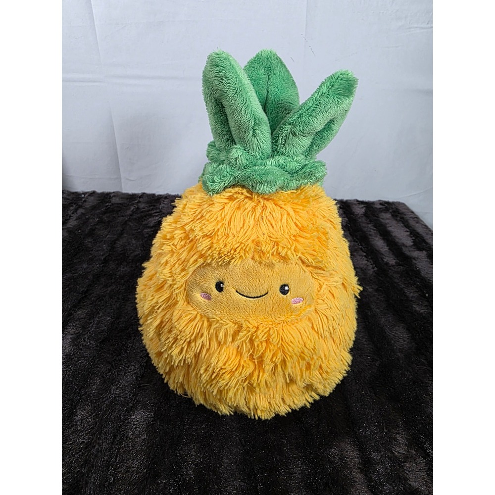 Squishable Pineapple Plush Stuffed Animal Yellow Fruit Shaggy Soft Toy 7 Inch